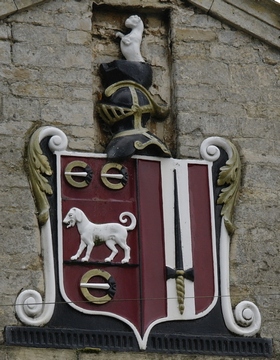 Shield on a building