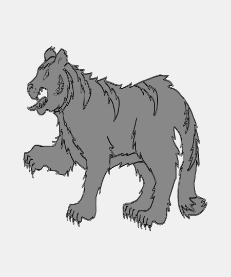 Tiger Natural Passant