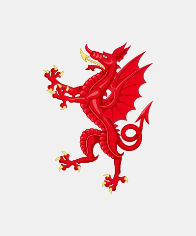 Welsh Dragon Rampant Proper