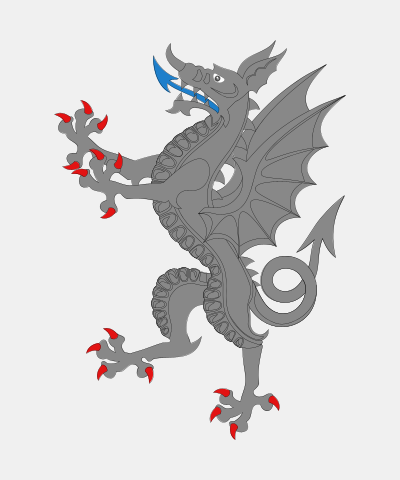 Welsh Dragon Rampant