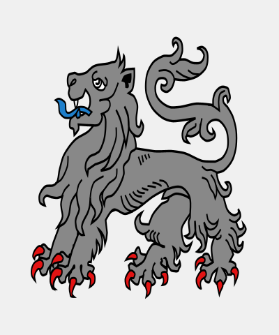 Heraldic Lions Drawshield