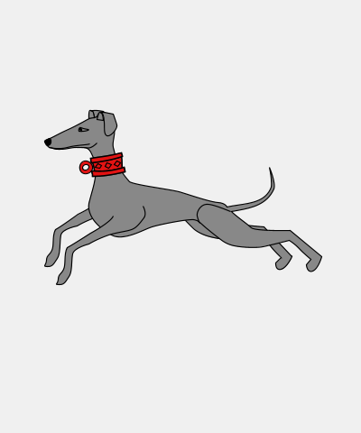 Greyhound Courant Collared