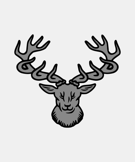 Stag Head Couped Affronty