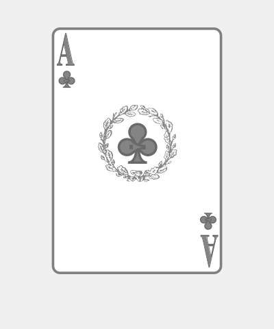 Playing Card Ace Of Clubs
