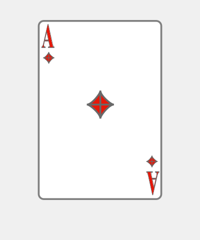 Playing Card Ace Of Diamonds