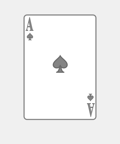 Playing Card Ace Of Spades