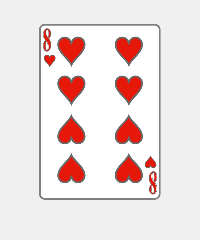 Playing Card Eight Of Hearts