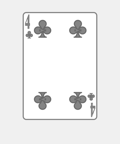 Playing Card Four Of Clubs