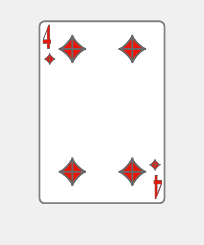 Playing Card Four Of Diamonds