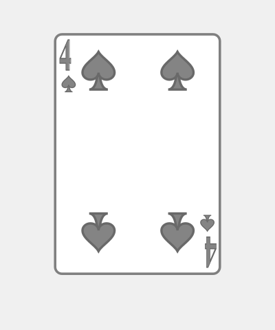 Playing Card Four Of Spades