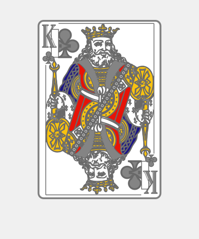 Playing Card King Of Clubs