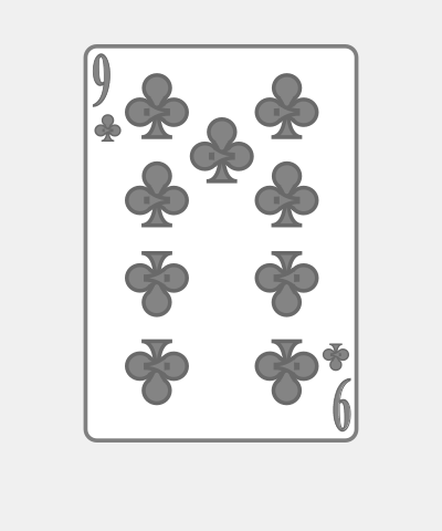 Playing Card Nine Of Clubs
