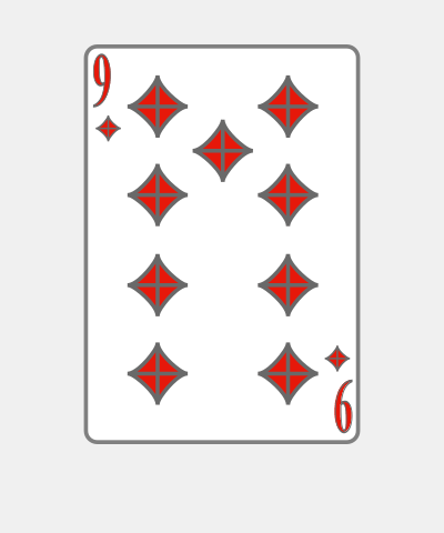 Playing Card Nine Of Diamonds