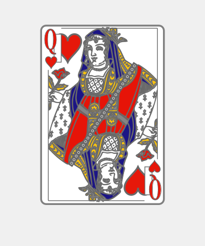 Playing Card Queen Of Hearts