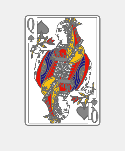 Playing Card Queen Of Spades