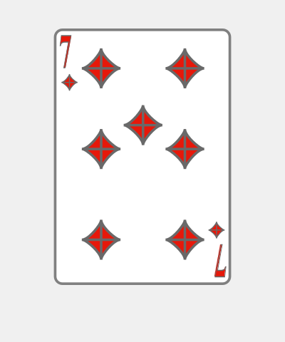 Playing Card Seven Of Diamonds