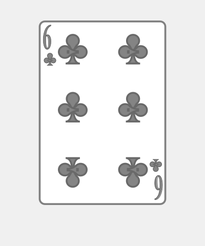 Playing Card Six Of Clubs