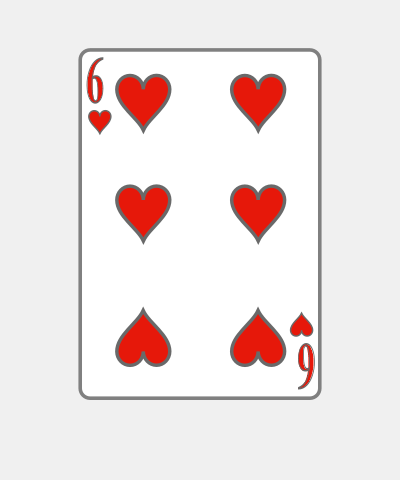 Playing Card Six Of Hearts