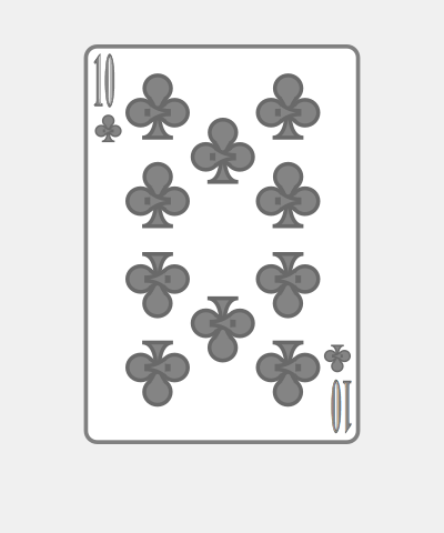 Playing Card Ten Of Clubs
