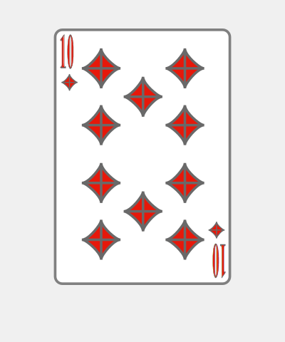 Playing Card Ten Of Diamonds