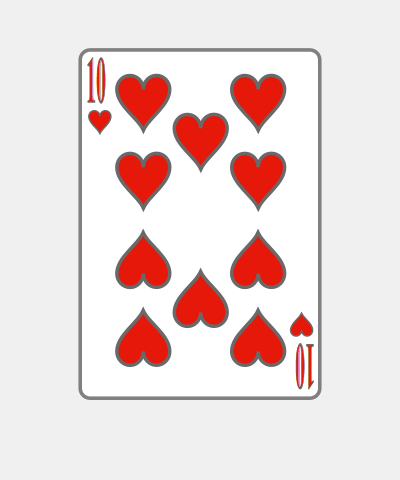 Playing Card Ten Of Hearts