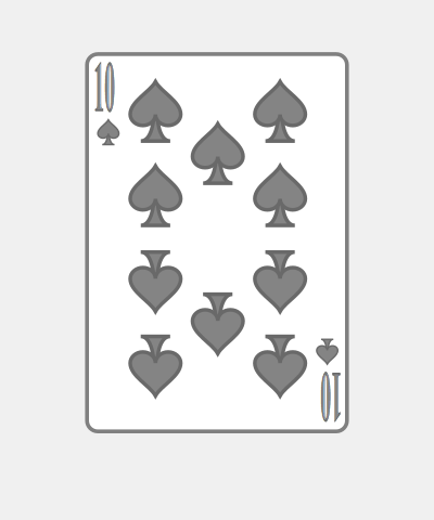 Playing Card Ten Of Spades