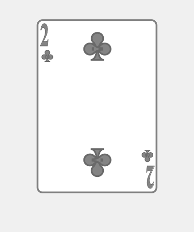 Playing Card Two Of Clubs