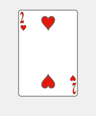 Playing Card Two Of Hearts