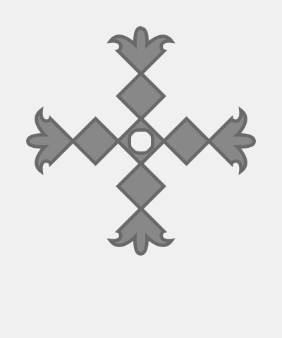 Cross Flory Of 9 Fusils Pierced