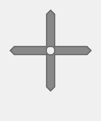 Cross Pointed Pierced