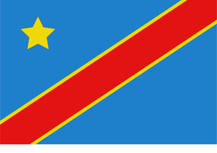 Democratic Republic of Congo National Flag
